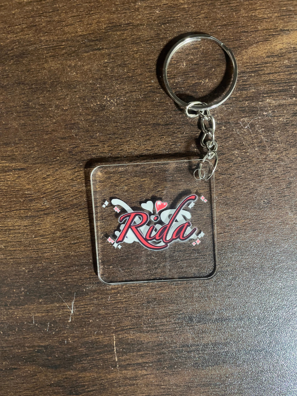 Custom Acrylic Keychain | Personalised Name & Photo Print | 3mm Glossy Double-Sided