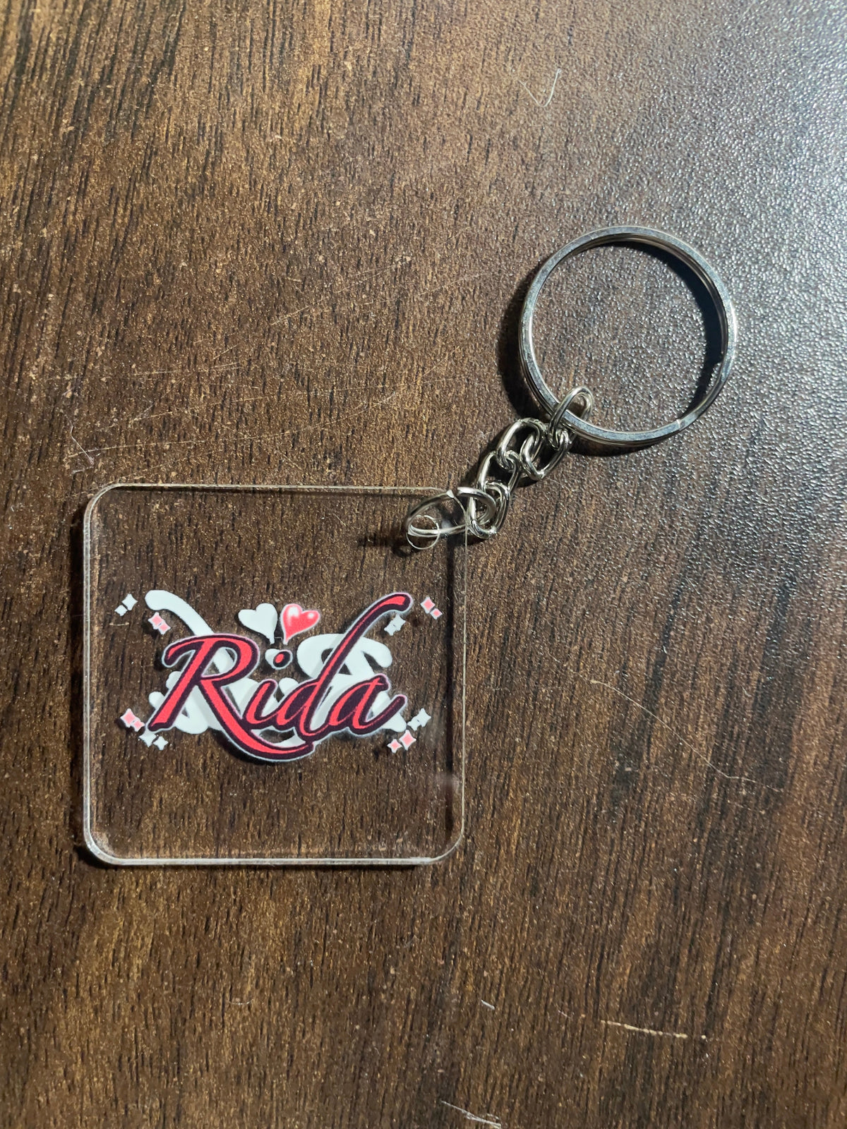 Custom Acrylic Keychain | Personalised Name & Photo Print | 3mm Glossy Double-Sided