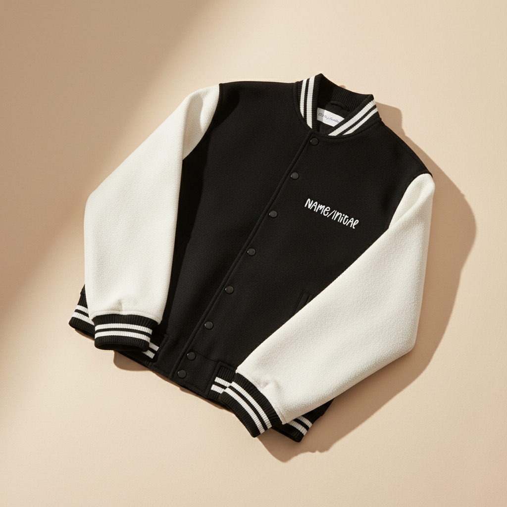 Custom Name Varsity Jacket – 300 GSM 100% Cotton, Unisex