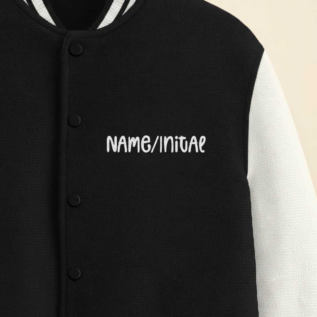 Custom Name Varsity Jacket – 300 GSM 100% Cotton, Unisex