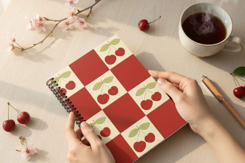 Cherry Checkerboard NotePad – Lifestyle