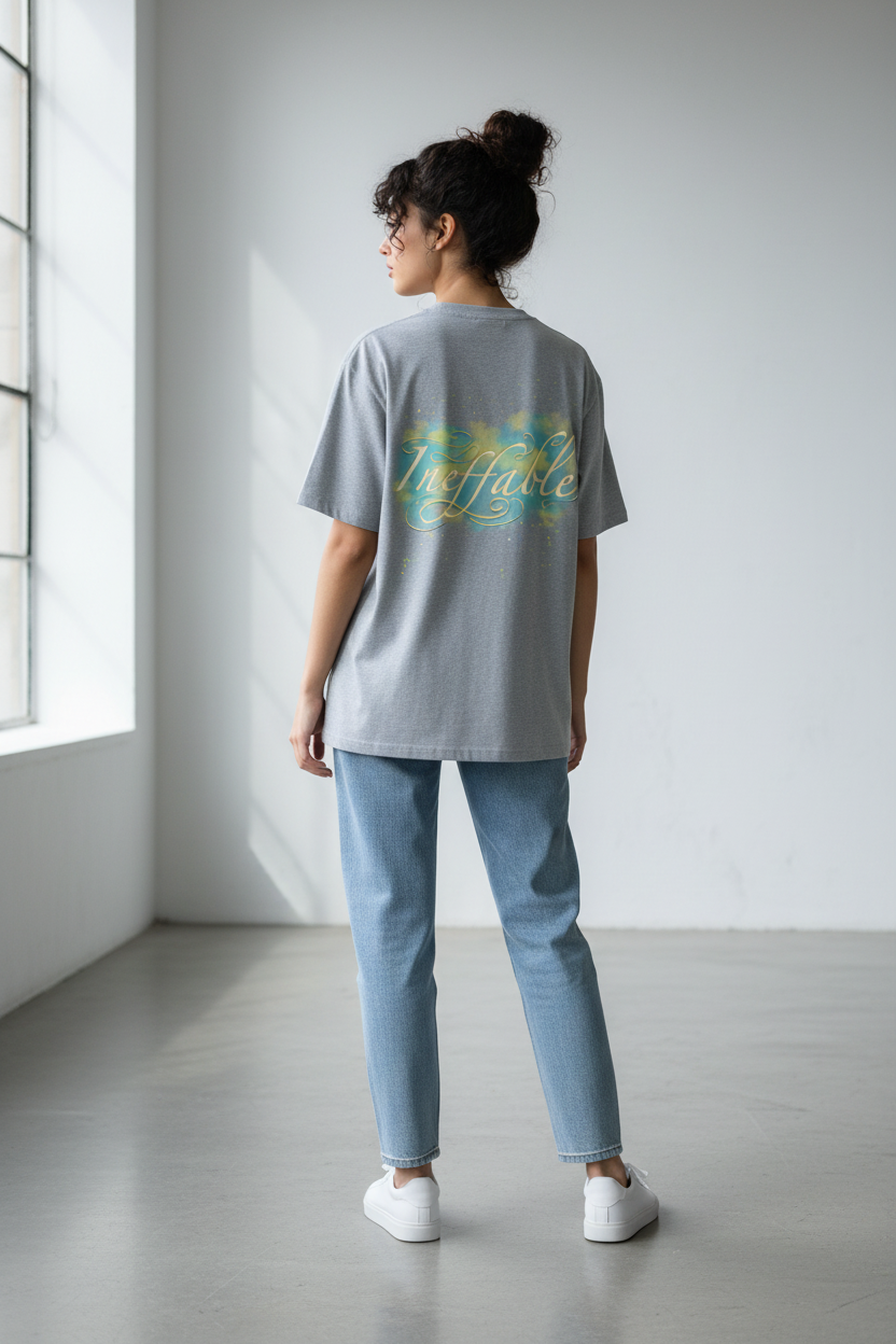 Grey Melange - Female Model Back