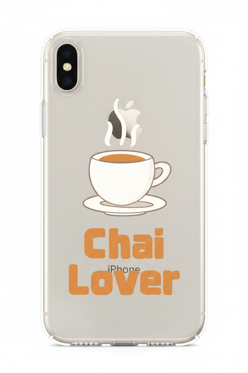 Chai Lover Hard Clear Case - Zoomed In Design Mockup