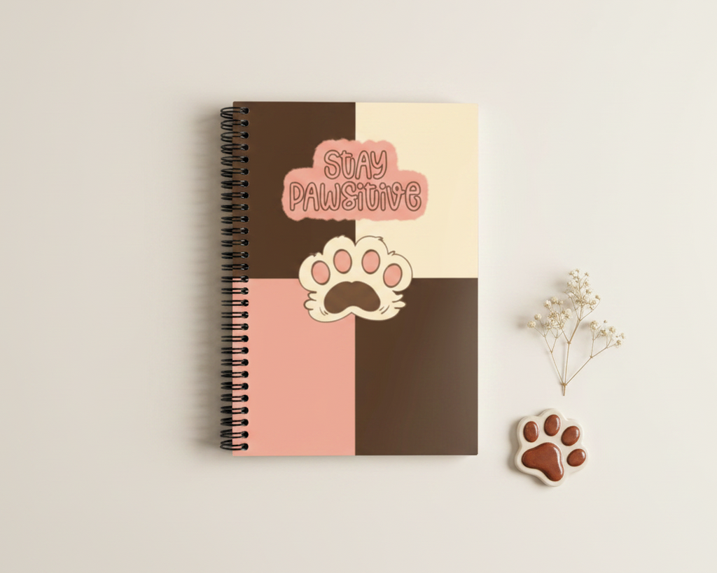 Stay Pawsitive NotePad – Content Aware Mockup
