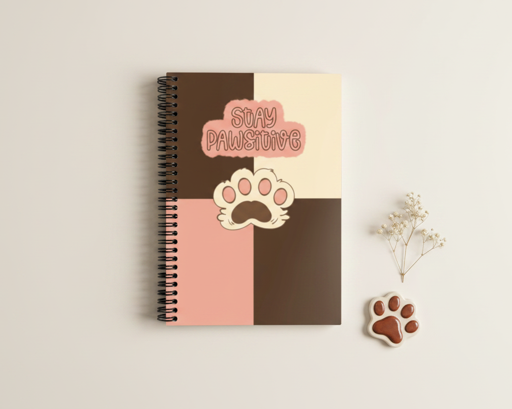Stay Pawsitive NotePad – Content Aware Mockup