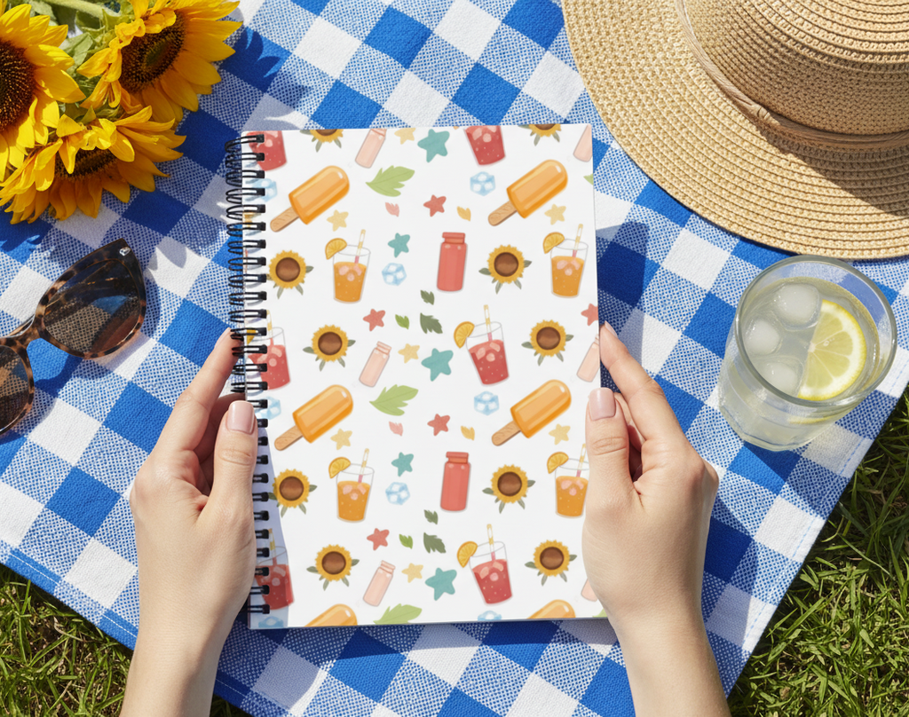 Summer Pattern NotePad – Outdoor Lifestyle Mockup